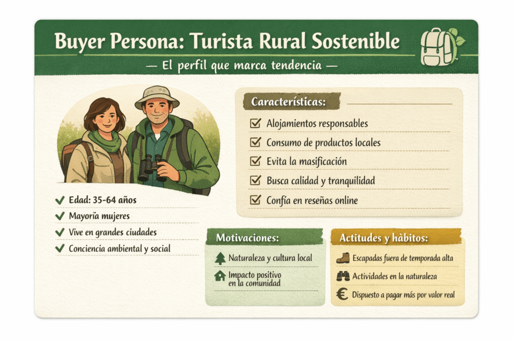 infografia turista rural sostenible